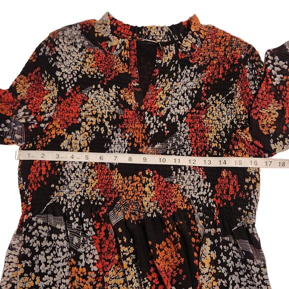 Anthropologie Akemi + Kin Andrea Smocked Floral Blouse Top, Puff Sleeves Small - Picture 8 of 14